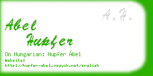 abel hupfer business card